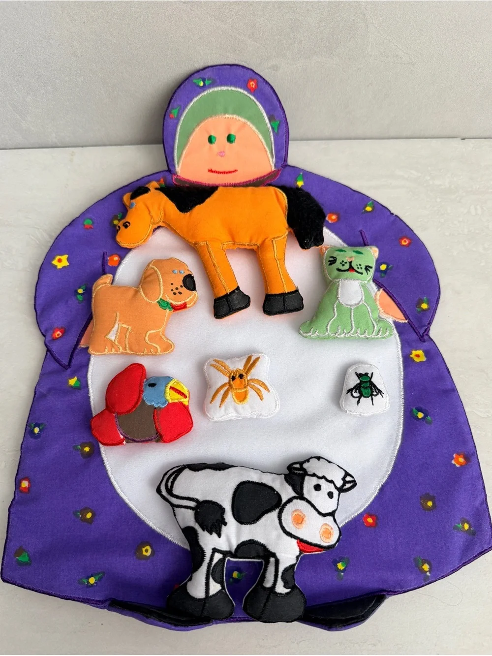 “There Was An Lady Who Swallowed A Fly”  Felt Storyboard Kit - 8 Pieces